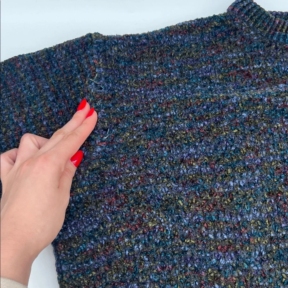 Vintage JHANEBARNES Fisherman Grandpa Core Speckled Wool Blend knit Sweater M